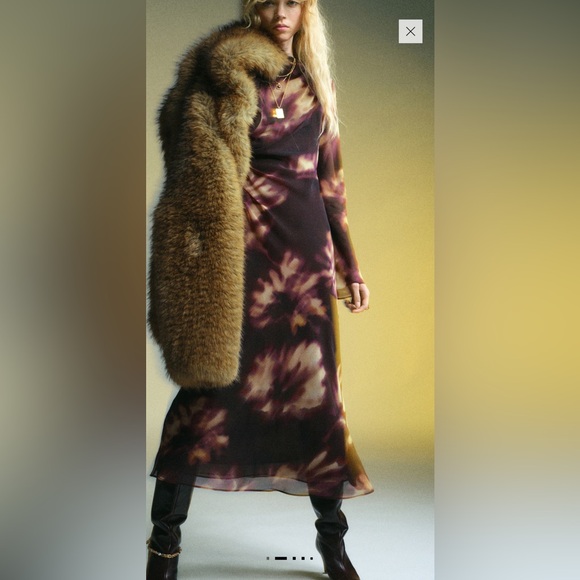 Mango Tie-dye Ruched Dress - Picture 2 of 8